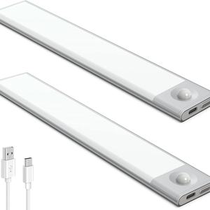 Iluminación Magnética Bajo Muebles con Sensor de Movimiento LED, Luz Nocturna para Armario, Gabinete, Escaleras - Product Image 1