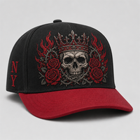 Cappello Snapback con Visiera Curva, Stampa Personalizzata, 5 Pannelli, Stile Trucker, Frontale in Schiuma, Rete Traspirante, Streetwear Urbano West Coast Gothic Chicano, Vendita all'Ingrosso