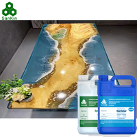 SANKIN Résine Époxy Haute Brillance Époxy Rivière Table Mastic Art Moulage Résine Non Bulle Brillant Gule Résine Époxy Kit Plancher