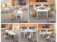 GUANGWEI Bureau trapézoïdal moderne et durable pour l'école, la classe et le bureau Matériau MDF