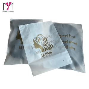 MUYANG Custom Plastic Zipper Bag for Human Hair Custom Printed Logo <b>Packaging</b> Plastic Bag for Clothes - Product Image 5
