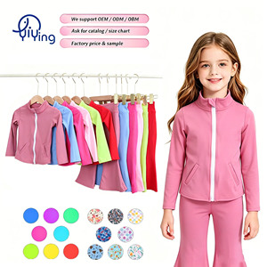 Set di Abbigliamento per <span class=keywords><strong>Bambina</strong></span> YiYing Boutique, Vendita all'Ingrosso, Casual Autunnale, Colori Solidi e Stampe, Completo Yoga a Maniche Lunghe - Product Image 1