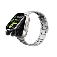 Montre connectée 2025 avec appels Bluetooth, écouteurs TWS 2-en-1, NFC, suivi de santé, montre de sport et écouteurs pour hommes D8