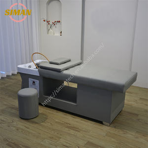 Lit de lavage de luxe Siman en promotion avec vapeur et douche thérapeutique, lumière LED sept couleurs pour salon de beauté et barbier - Product Image 3