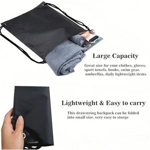 Nylon Drawstring Backpack <b>String</b> <b>Bag</b> - Product Image 3