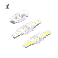 Conector de tira de LED de tubo sólido a prueba de agua IP65 PCB a PCB para 8mm 2 pines Color RGB único SMD COB tira de luz Material de carcasa de PC