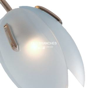 Ancienne Branche Lumière De Luxe Art Fleur Bourgeon <span class=keywords><strong>Lustre</strong></span> Moderne Français Crème Style Verre Milieu LED Dimmable Salon Salle À Manger - Product Image 5