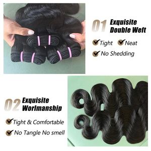 Extensiones de Cabello Humano Ondulado de 8-36 Pulgadas, 100% Cabello Humano Virgen Vietnamita, Color Natural, Sin Procesar - Product Image 4