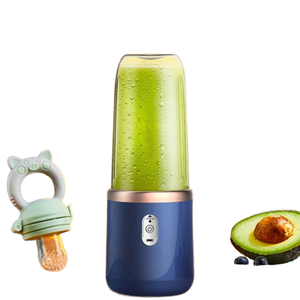 USB充電式ミニジューサーミキサーフルーツスムージーブレンダー機械食品用6ブレードミニポータブルジューサーミキサー - Product Image 5
