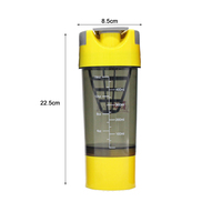 Nouvelle bouteille de mélange en plastique non toxique de 500 ml, gobelets durables avec couvercle, bouteille de sport pour protéines avec boîte à pilules