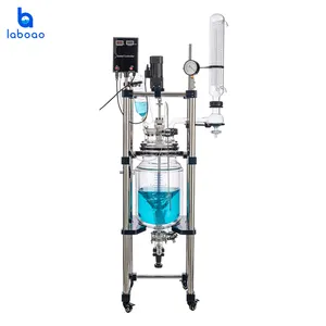 LABOAO 10L Chemical Jacketed Glass Reactor with High and Low Temperature Pump