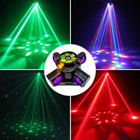 Lumière à faisceau télécommandée à 4 bras avec laser RG Bee Eye, lumières mobiles, lumière stroboscopique, 4 en 1, lumières de fête DJ disco