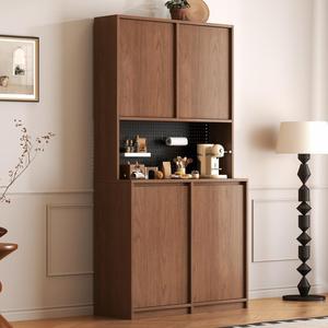 Buffet en bois massif avec armoire de rangement 900 mm de haut pour salle à manger et salon - Product Image 4