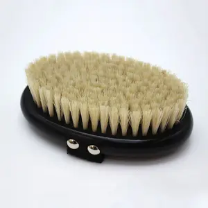 Custom Print Logo Dry Skin Anti Cellulite Natural Bristle Exfoliating Bath Scrubber Massage Body Dry Brush