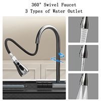 Évier de cuisine en acier inoxydable 304 sur mesure, à encastrer, à cuve unique, avec robinet extractible et douchette