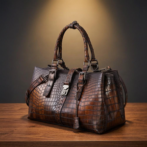 Sac à main en cuir véritable pour femme, en stock, noir, personnalisable, avec fermeture éclair, deux sangles, tendance, durable, grande capacité - Product Image 4