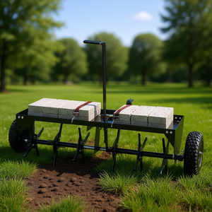Aérateur de pelouse manuel de 40 pouces avec pointes en fer pour jardins, pelouses et fermes - Product Image 2