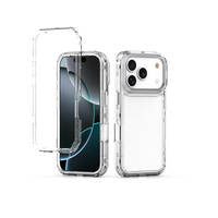 Coque transparente en TPU avec protection antichoc 360° à coussins d'air, anti-traces de doigts, design sportif pour téléphones 17 Air, 16, 15, 14, 13, 12