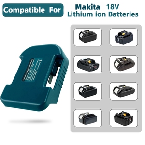 Adaptateur de <span class=keywords><strong>chargeur</strong></span> USB et USB-C pour batteries au lithium <span class=keywords><strong>Makita</strong></span> <span class=keywords><strong>18V</strong></span> avec ports de sortie USB pour la charge d'appareils électroniques - Product Image 4