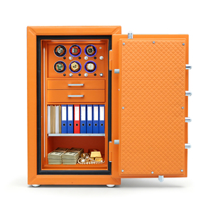 <strong>Fireproof</strong> Safe <strong>Box</strong> 6 Watch Winders Luxury Leather Safe Cabinet Digital Lock Emergency Key ACS-80FW Model <strong>for</strong> Executive Offices - Product Image 1