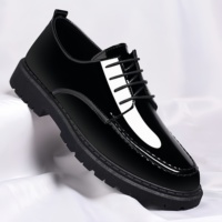 Nouvelles Chaussures en Cuir pour Hommes Transfrontalières, Rehaussantes, Antidérapantes, Décontractées et Habillées, pour Mariage, Imperméables, Souples et Amortissantes en PU