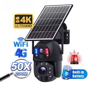 Smart AI Ubox 4G Tarjeta Sim HD 4K 8MP Wifi Óptico 50x <span class=keywords><strong>Zoom</strong></span> Lens Dual View Batería solar Ptz Cámara DE SEGURIDAD <span class=keywords><strong>Ip</strong></span> - Product Image 1