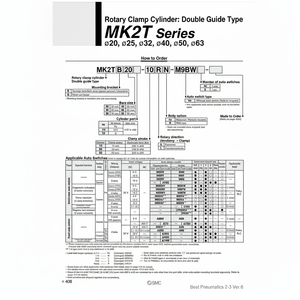 กระบอกลมแบบหมุน MK2TB63-20R ชิ้นส่วนนิวเมติก SMC - Product Image 1