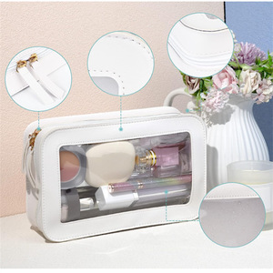 Cross-border spot transparent zippered cosmetic <b>box</b> toiletry bag travel cosmetic <b>storage</b> bag large capacity <b>waterproof</b> cosmetic - Product Image 2