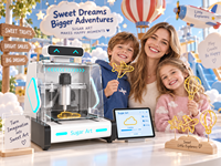 Machine à sucre 3D Panda commerciale, imprimante automatique de bonbons, contrôle Android, portable et légère pour la location événementielle et les fêtes