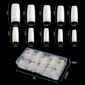 Vente en gros ABS Artificiel Blanc Gel Souple <span class=keywords><strong>Faux</strong></span> Ongles Conseils 500pcs Cercueil Presse sur Ongles - Product Image 3