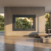 Fenêtres à battants en aluminium de la série 50, insonorisées, à économie d'énergie, design minimaliste pour usage résidentiel et commercial