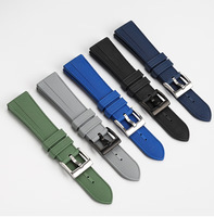 Bracelet de montre en caoutchouc FKM 20mm 22mm avec logo personnalisé pour Seiko pour Longines Classic Fluororubber Tropical Bracelet Bracelets de montre