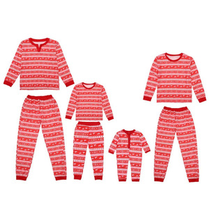 Custom Christmas Nordic <strong>Family</strong> <strong>Matching</strong> Pajamas Set Polyester Sleepwear for Men Women Kids Xmas Pjs Dropshipping POD MOQ 1PC <strong>Pj</strong> - Product Image 2