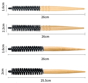 Peine de raíces peludas para el hogar directo de fábrica para uso de mujeres en flequillo peine de rodillo de madera para peinar el cabello - Product Image 6