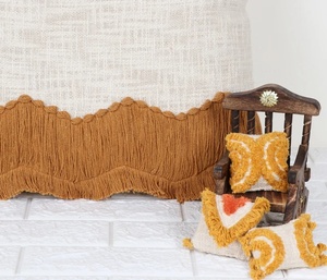 Funda de Cojín con Flecos de Color Amarillo Mostaza y Marfil, Textura Tufted a Mano, Estilo Boho, Decoración para el Hogar, para Sofá, Cuadrada, a Excelente Precio - Product Image 6