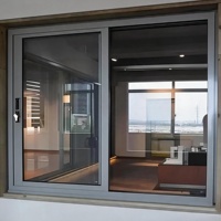 Fenêtres coulissantes horizontales en aluminium de haute qualité, à rupture de pont thermique, double vitrage insonorisé pour appartement