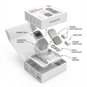Monitor de Bebé Portátil con Logotipo Personalizado, Proyección de Cielo Estrellado, Monitoreo de Temperatura y Humedad, Dispositivo Inteligente para Guardería - Product Image 2