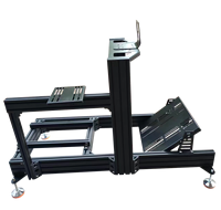 Simulateur de course à domicile Cockpit Rig avec cadre en aluminium Volant pour PS4 4080 40120 40160 Découpé et soudé sur mesure