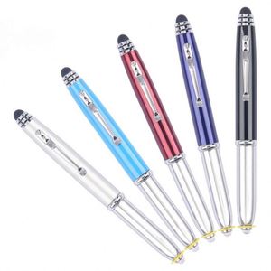 High Quality Custom Metal LED Ballpoint <b>Pen</b> Promotional Business School Gift Light for Touch Feature <b>Multi</b>-<b>Colored</b> Ink Office - Product Image 1