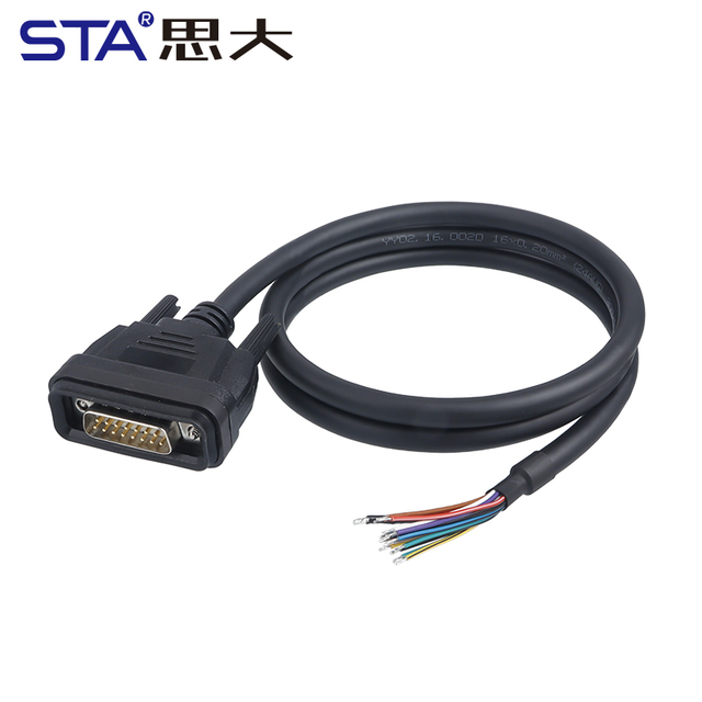 Custom D-SUB IP67 Waterproof Connector 9pin 15pin 26pin 3W3 7W2 11W1 Industrial Signal RS232 Cross Serial Cable Male Female Plug