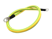 Câble de mise à la terre vert/jaune 16AWG avec borne annulaire M3, longueur personnalisée, fil électronique