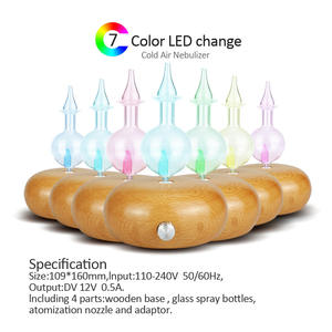 Wooden Aroma <b>Diffuser</b> 20Ml Fog Free Led Light Essential <b>Oil</b> Humidifier For Home Office Use - Product Image 3