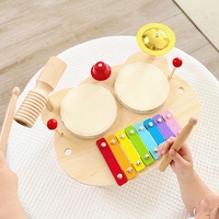 2026 New High Quality Baby Wooden Educational Wooden Xylophone Multi-functional Percussion Instrument Toys