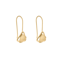 Boucles d'oreilles en or brossé, géométriques modernes, double triangle, minimalistes, légères, élégantes, bijoux de mode