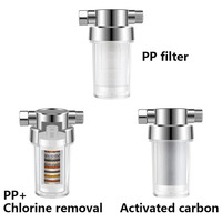 Filtre à eau pour pomme de douche domestique avec cartouche remplaçable en charbon actif PP, élimination du chlore, robinet de salle de bain