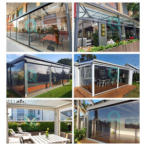 QINGYING Stores <span class=keywords><strong>de</strong></span> véranda transparents en <span class=keywords><strong>PVC</strong></span> imperméable avec fermeture éclair pour extérieur - Product Image 2