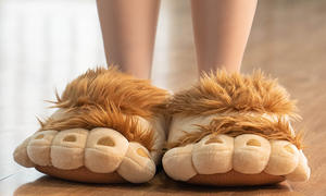 Pantoufles en coton à gros orteils de Hobbits pack complet chaud et confortable avec des chaussures de maison vintage Wildling couple drôle coton glisser - Product Image 2