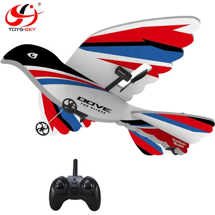 Brinquedo voador 2.4 ghz com controle remoto, avião de espuma rc e mpp durável, brinquedo para crianças com luz led colorida