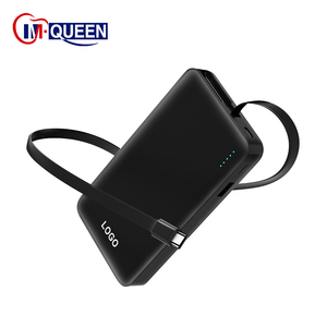 Batterie externe personnalisée Slim 10000 mAh 22,5 W avec câble de charge rétractable, batterie externe portable à charge rapide 10000 mAh pour téléphone - Product Image 1