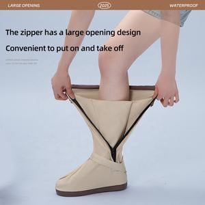 पुरुषों और महिलाओं के लिए सर्दियों के लुभावनी वाटरप्रूफ पीसी बूट रक्षक-साइकिल यात्रा और आउटडोर उपयोग के लिए ओवरजूते - Product Image 4